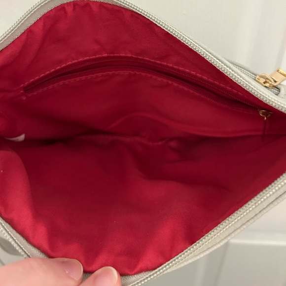 Grey with Stripes Shoulder Bag/Clutch - Picture 5 of 7